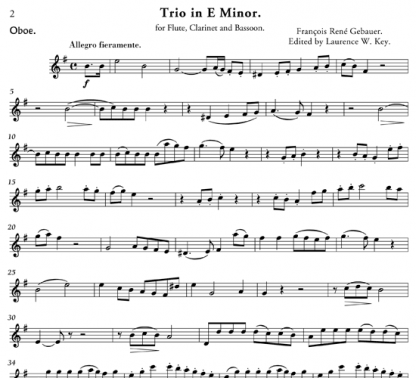 Trio in E Minor for flute, clarinet, and bassoon | ScoreVivo