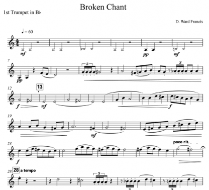 Broken Chant for brass quintet | ScoreVivo