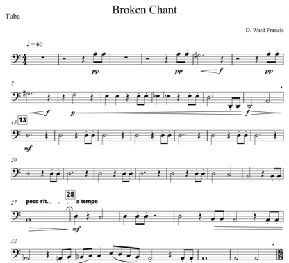 Broken Chant for brass quintet | ScoreVivo