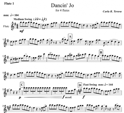 Dancin' Jo for flute ensemble | ScoreVivo