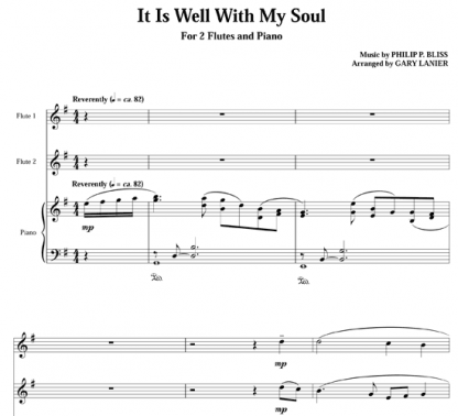 It Is Well With My Soul for flute and piano | ScoreVivo