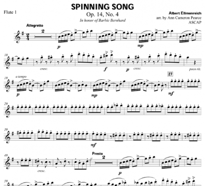 Spinning Song for flute trio | ScoreVivo