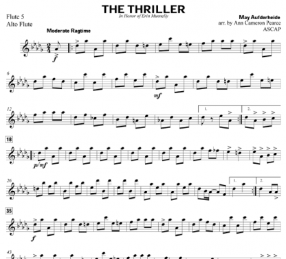 The Thriller for flute ensemble | ScoreVivo