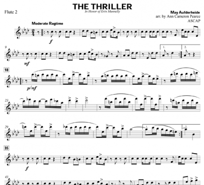 The Thriller for flute ensemble | ScoreVivo