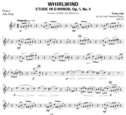 Whirlwind for flute ensemble | ScoreVivo