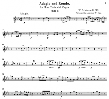Adagio and Rondo for flute ensemble and organ | ScoreVivo