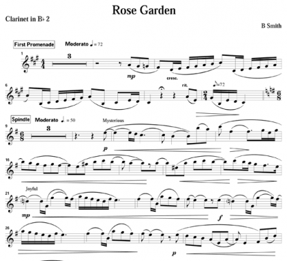Rose Garden for clarinet and piano | ScoreVivo