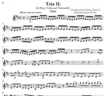 Three Trios, Op 21, for flute, violin, and cello | ScoreVivo