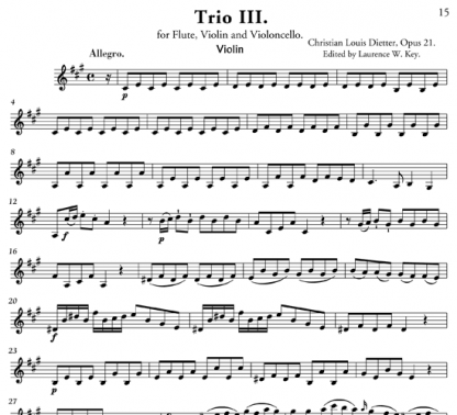 Three Trios, Op 21, for flute, violin, and cello | ScoreVivo