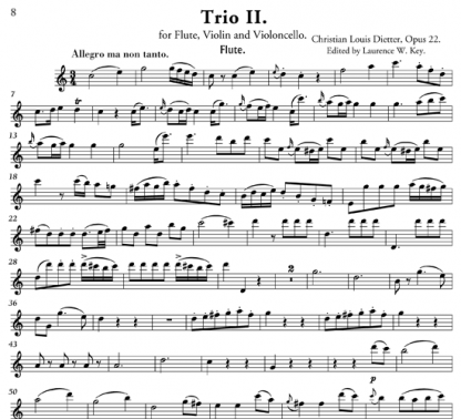 Three Trios, Op 22, for flute, violin, and cello | ScoreVivo
