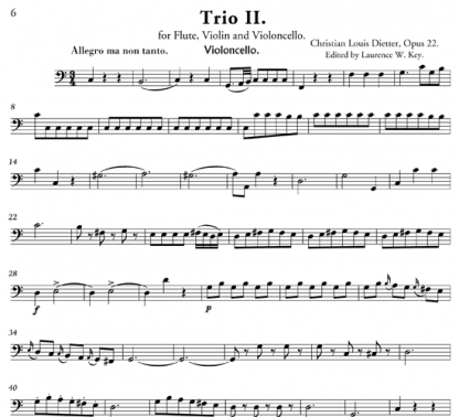 Three Trios, Op 22, for flute, violin, and cello | ScoreVivo