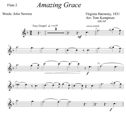 Amazing Grace for flute and piano | ScoreVivo