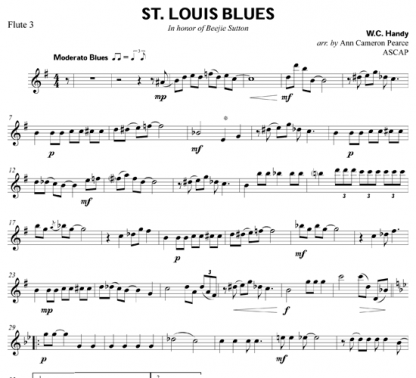 St. Louis Blues for flute ensemble | ScoreVivo