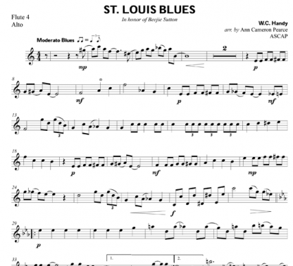 St. Louis Blues for flute ensemble | ScoreVivo