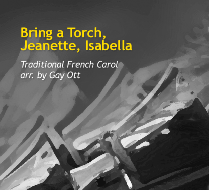 Bring a Torch, Jeanette, Isabella for flute, violin, piano, handbells | ScoreVivo