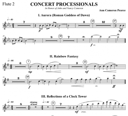 Concert Processionals for flute ensemble | ScoreVivo