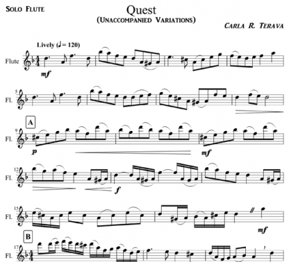 Quest for flute solo | ScoreVivo