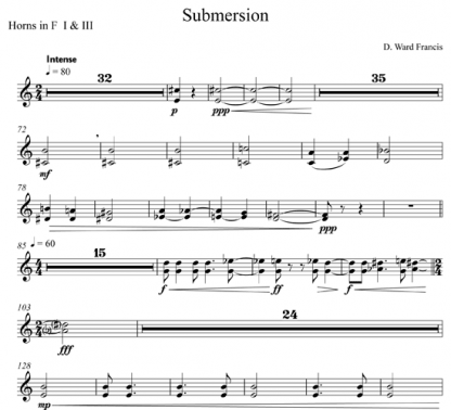 Submersion for orchestra | ScoreVivo