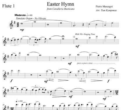 Easter Hymn for flute ensemble | ScoreVivo