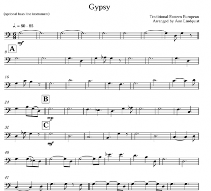 Gypsy for flute ensemble | ScoreVivo