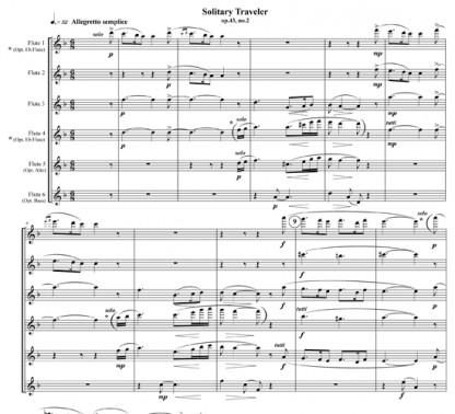 Lyric Pieces for flute ensemble | ScoreVivo