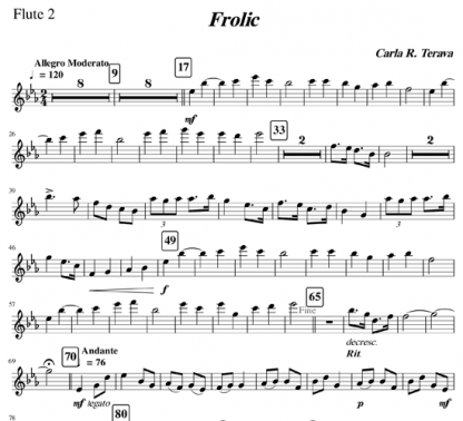 Frolic for flute ensemble | ScoreVivo