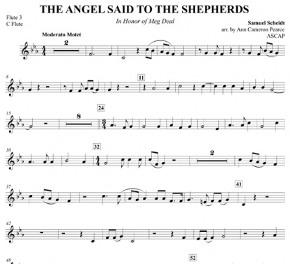 The Angel Said to the Shepherds for voice, flute, piano | ScoreVivo