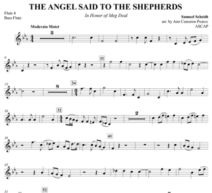 The Angel Said to the Shepherds for voice, flute, piano | ScoreVivo