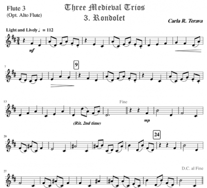Three Medieval Trios for flute ensemble | ScoreVivo