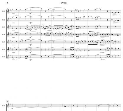 Kyrie for flute ensemble | ScoreVivo