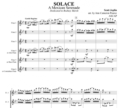Solace for flute ensemble | ScoreVivo