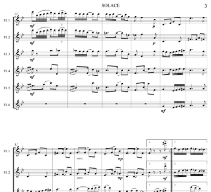 Solace for flute ensemble | ScoreVivo