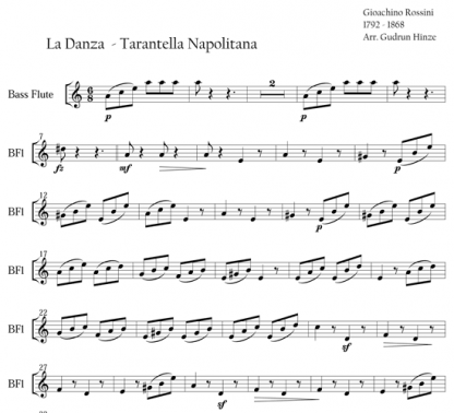 La Danza (Tarantella Napoletana) for flute quintet | ScoreVivo