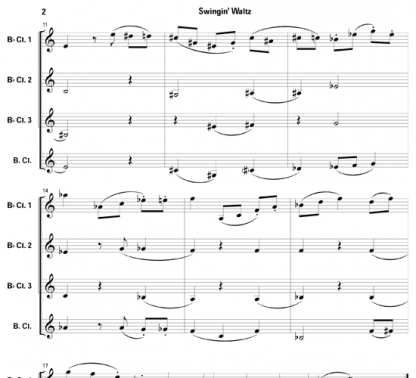 Terpsichorean Suite for clarinet quartet | ScoreVivo