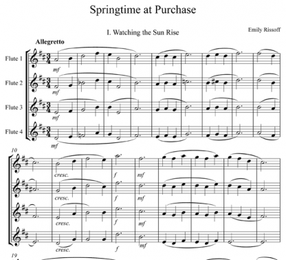 Springtime at Purchase for flute quartet | ScoreVivo