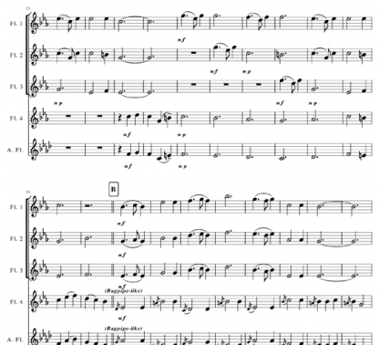 The Skye Boat Song for flute quartet | ScoreVivo
