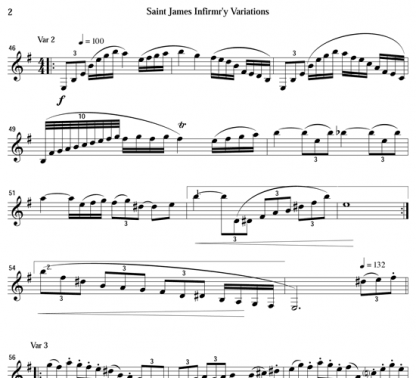 Saint James Infirm'ry Variations for clarinet solo | ScoreVivo