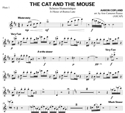 The Cat and The Mouse for flute sextet | ScoreVivo