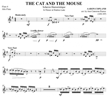 The Cat and The Mouse for flute sextet | ScoreVivo