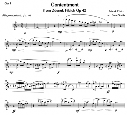 Contentment for clarinet quartet | ScoreVivo