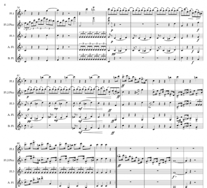 Flute Quintet B 387 for flute quintet | ScoreVivo