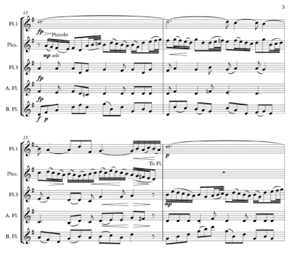 J.S. Bach Trio Sonata in G for flute quintet | ScoreVivo