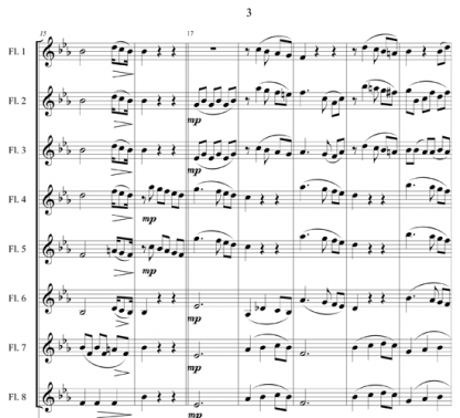 Adagio for flute choir and piano | ScoreVivo