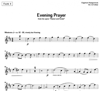 Evening Prayer from "Hansel and Gretel" for flute octet | ScoreVivo
