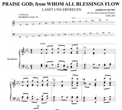 Praise God, from Whom All Blessings Flow for handbells | ScoreVivo