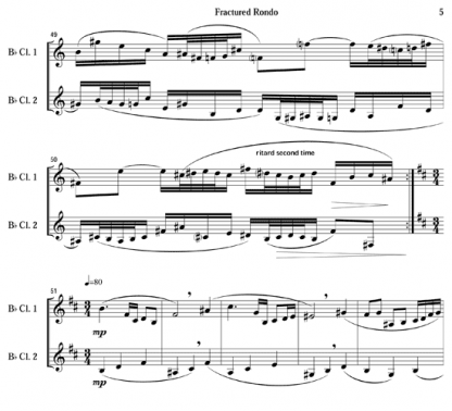 Fractured Rondo for clarinet duet | ScoreVivo
