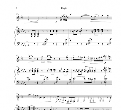 Elegie for clarinet and piano | ScoreVivo