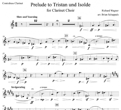 Tristan und Isolde, Prelude for clarinet octet | ScoreVivo
