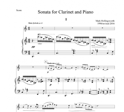 Sonata for Clarinet and Piano | ScoreVivo