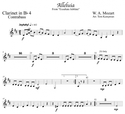 Alleluia from Exsultate Jubilate for clarinet and piano | ScoreVivo